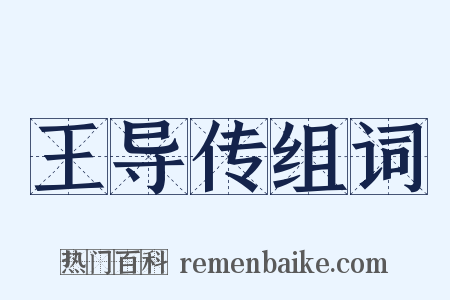 王导传组词是什么意思的图片